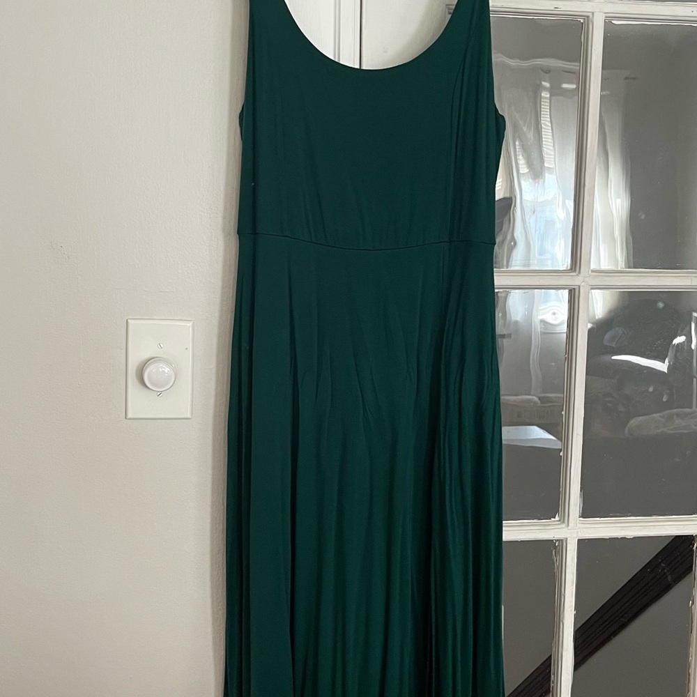 Elegant Green Sozy Sleeveless Dress